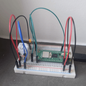 IoT hardware with sensor and led